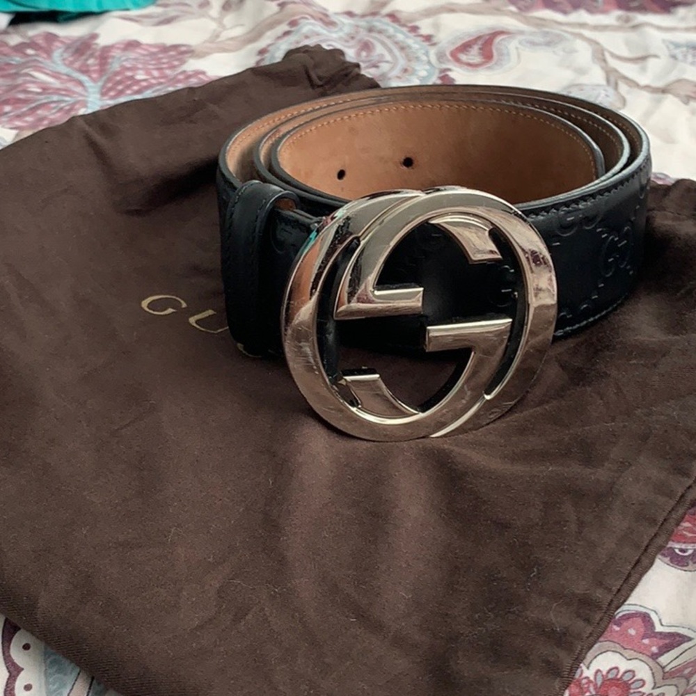 Gucci signature leather belt women